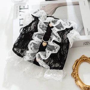 Dress Your Feline in Style: The Cat Clothes Lace Traction Vest