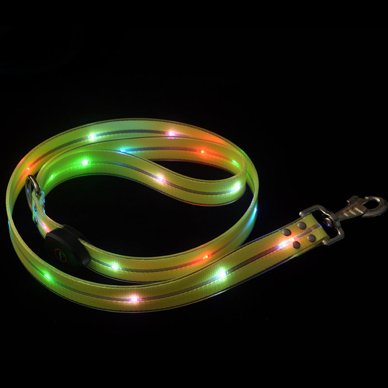 Luminous Dog Collar Colorful Pet Rope