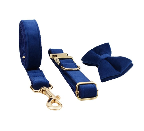 Velvet Pet Collar Traction Rope