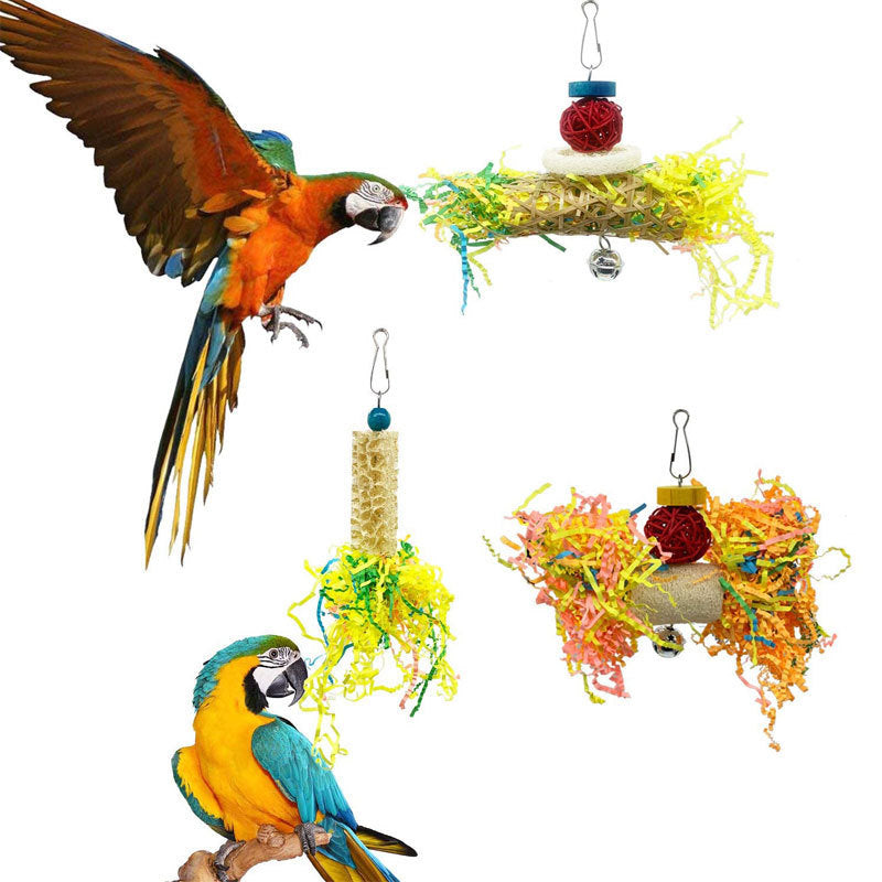 Parrot Gnawing Toy Bird Supplies Rattan