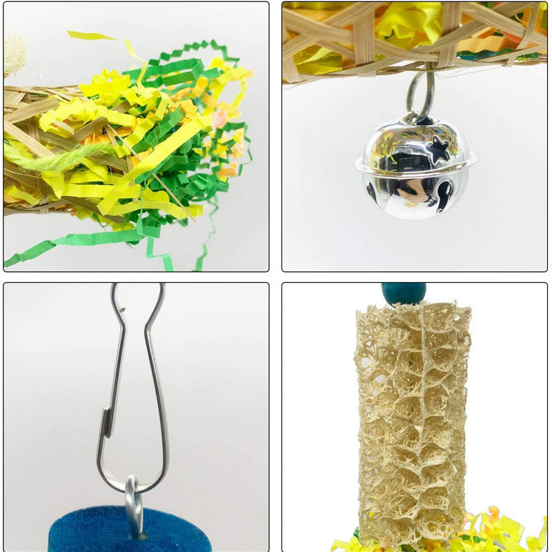 Parrot Gnawing Toy Bird Supplies Rattan