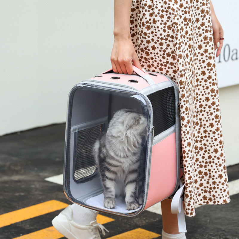 Cat Cage Fully Transparent Portable