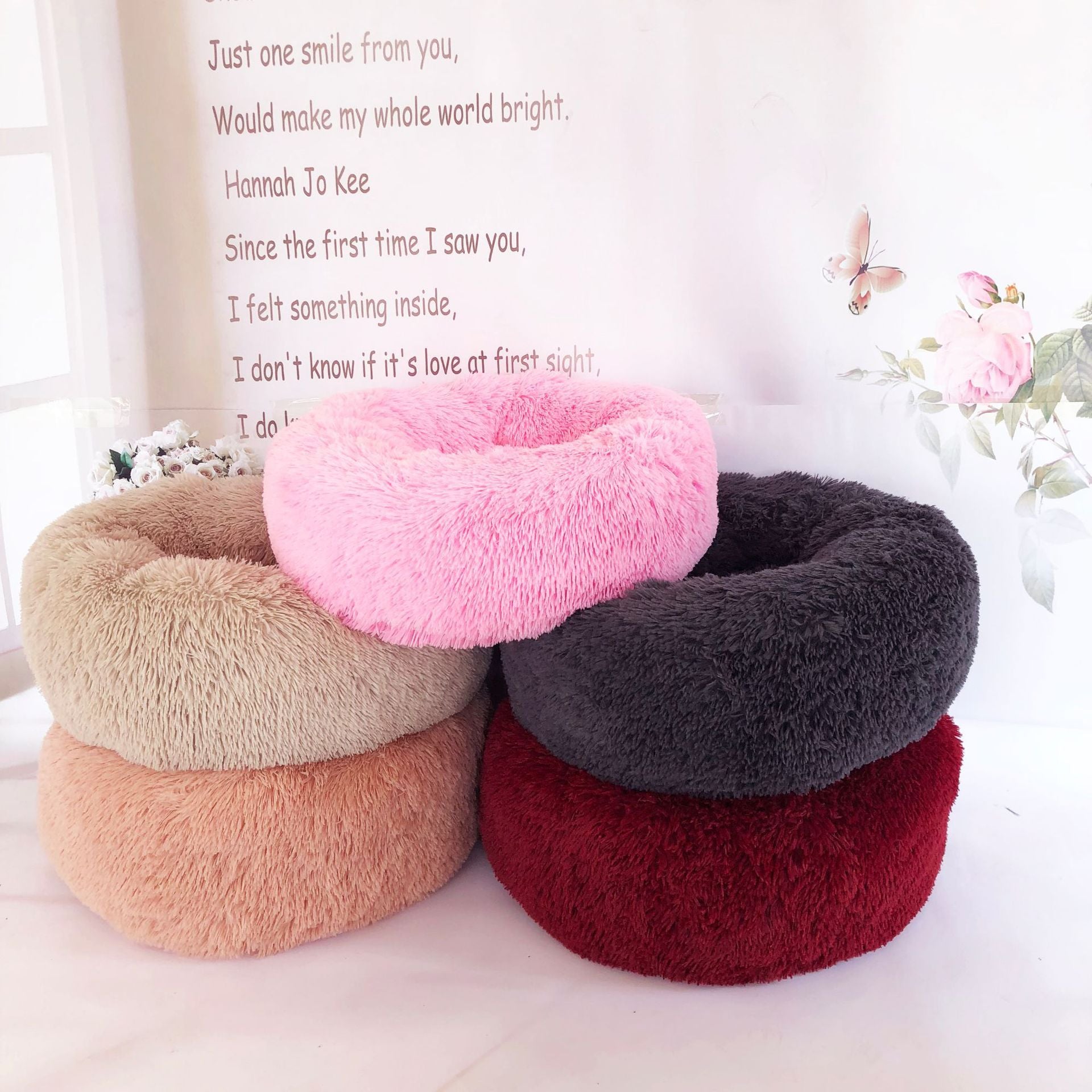 Dog Beds For Small Dogs Round Plush Cat
