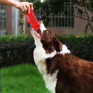 Vocal Rugby Pet Toys Natural Rubber Teething