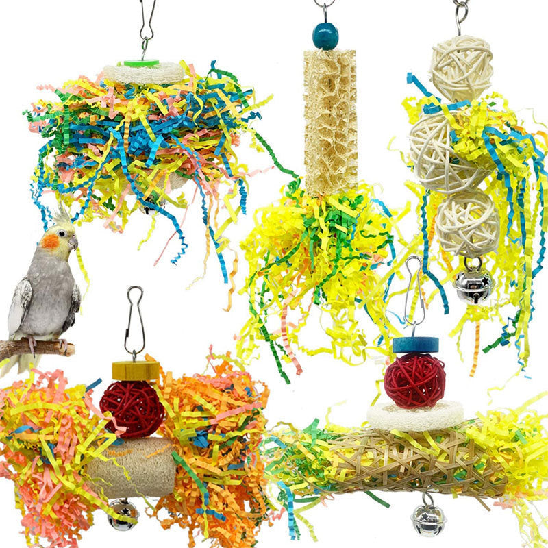 Parrot Gnawing Toy Bird Supplies Rattan