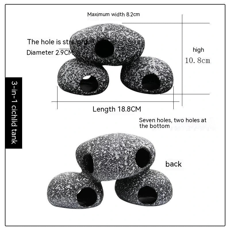 Fish Tank Stone View Decorative Landscaping