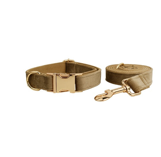 Velvet Pet Collar Traction Rope