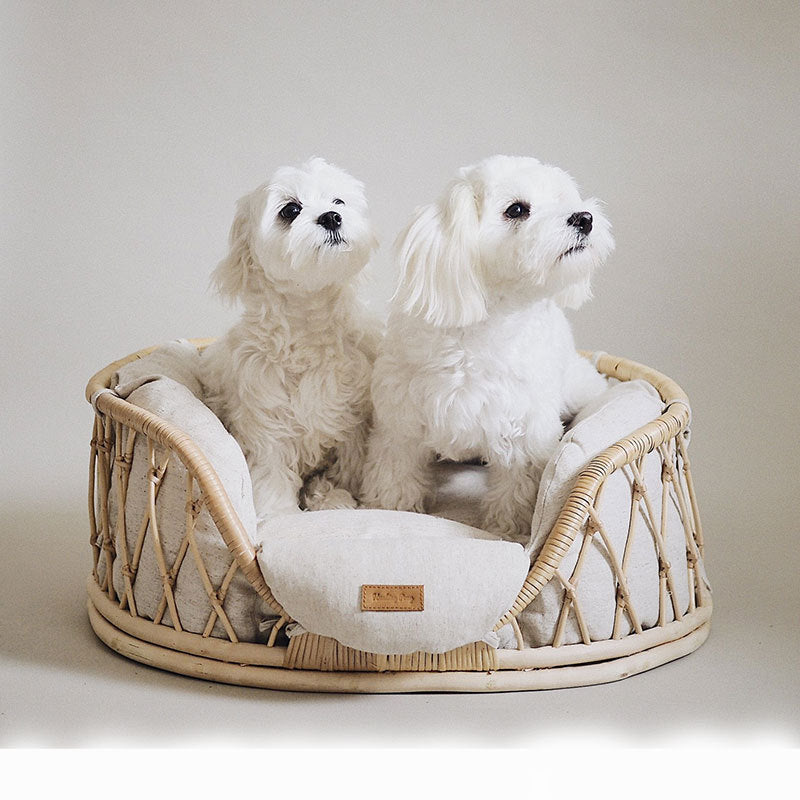 Pet Bed Handmade Rattan Woven