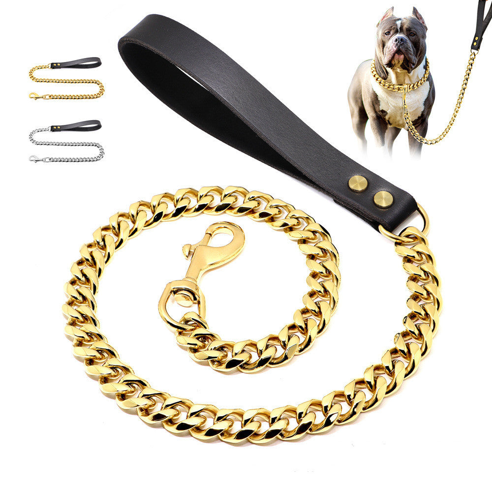 19mm Stainless Steel Golden Pet Dog