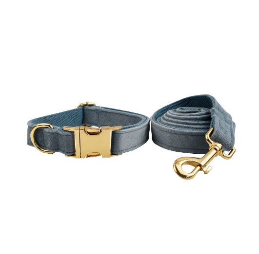 Velvet Pet Collar Traction Rope