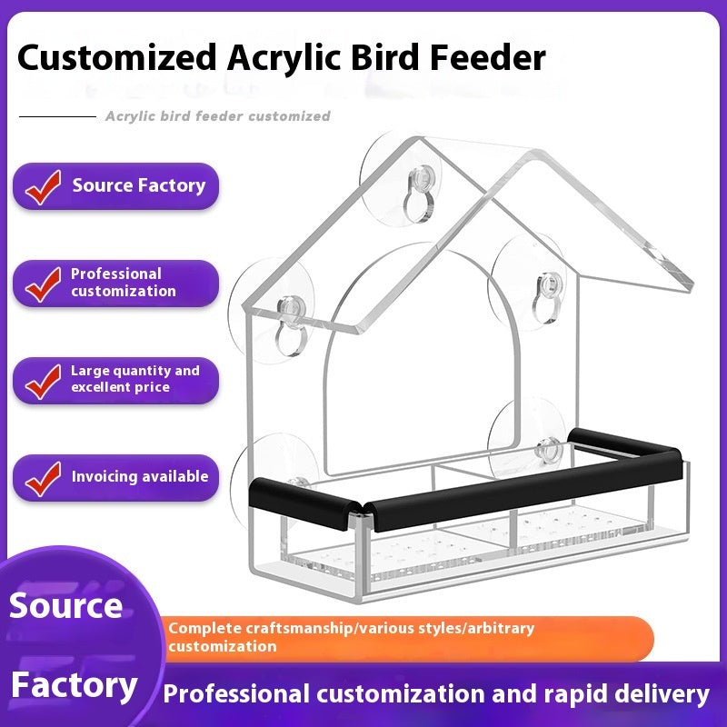 Acrylic Bird Cage Hummingbird Feeder